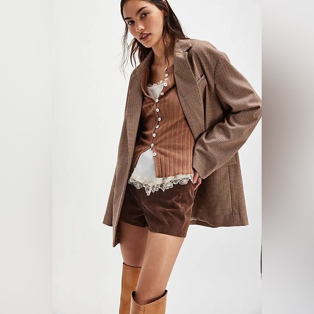NWOT Free People Tilly Ribbed Knit Long Sleeve Button Down Cardigan Otter Sz S - Picture 9 of 10